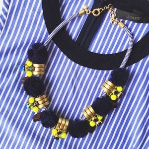Vintage J Crew Pom Statement Necklace